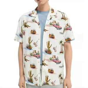 {Scotch & Soda} Amsterdam Desert Print Camp Shirt - Small